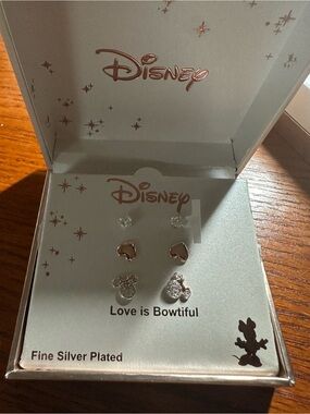 Disney Earring Set Silver plated